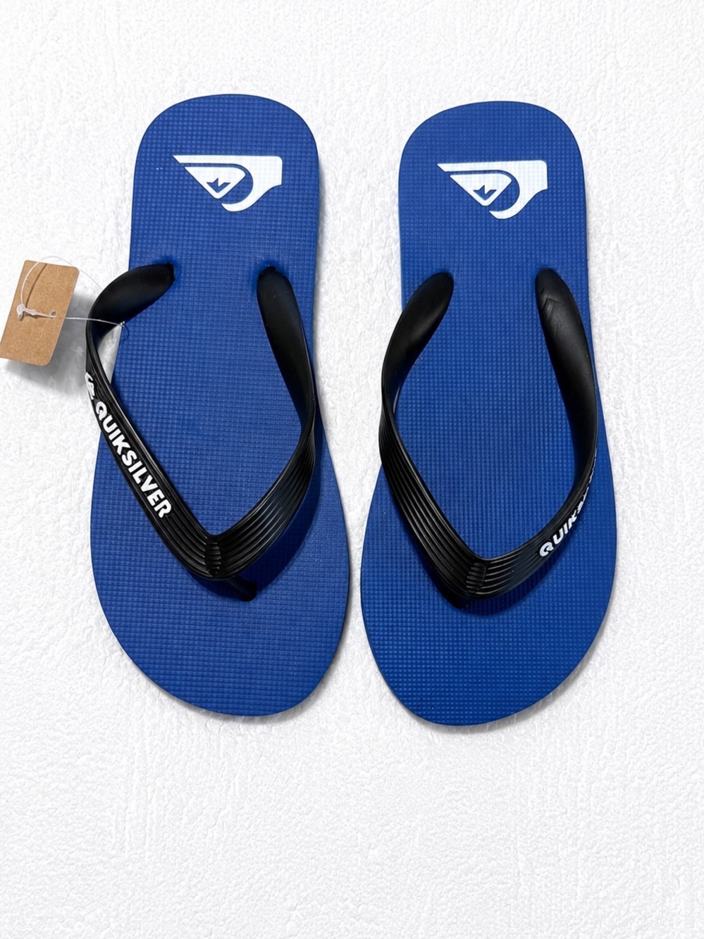 Quiksilver Molokai Youth Flip Flops – Blue/Black – Size 6 (EU 39) – NWT